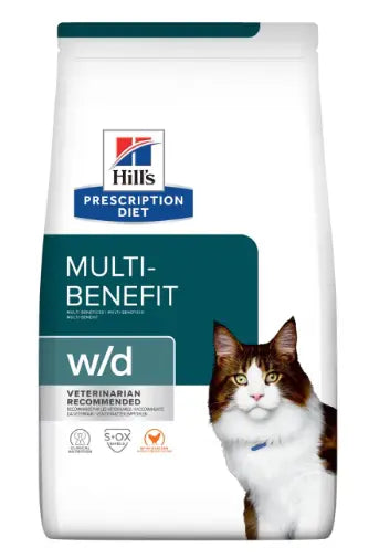 Hill's Prescription Diet w/d Multi-Benefit Cat Food with Chicken Hills