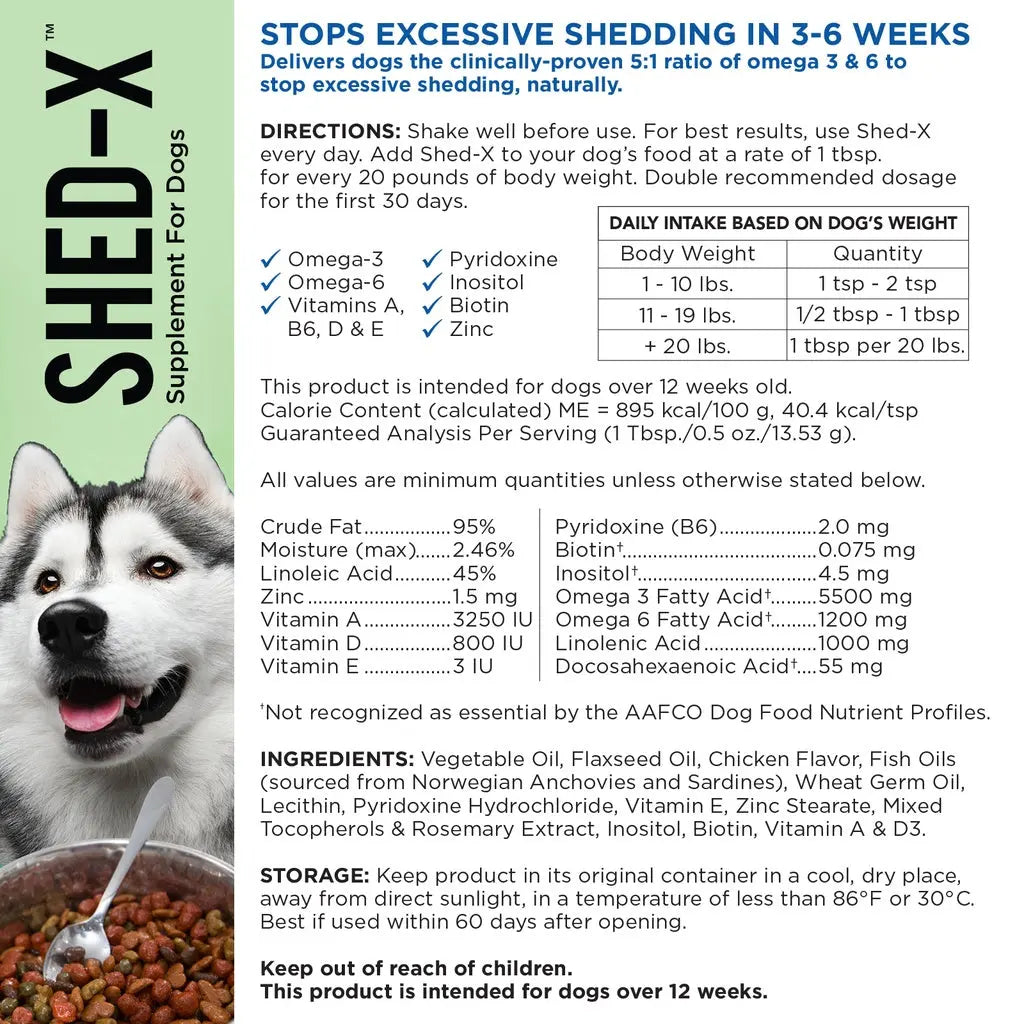 Synergy Labs Shed-X Supplement for Dogs 8 oz Synergy Labs