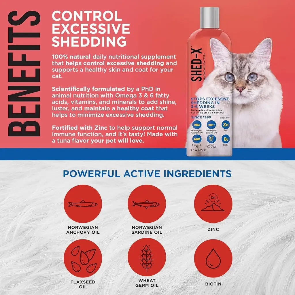 Synergy Labs Shed-X Supplement for Cats 8 oz Synergy Labs
