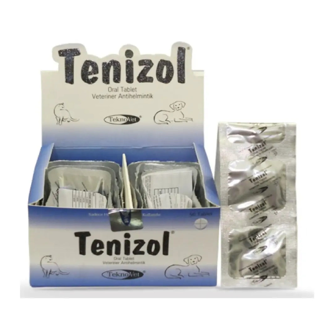 Teknovet Tenizol Deworming, Endoparasite & Anthelmintic Oral Tablet for Dog & Cat