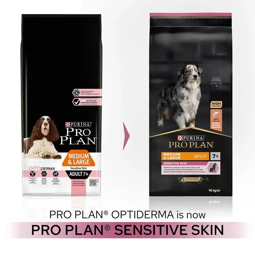 Purina Pro Plan Medium & Large Adult 7+ Age Sensitive Skin Salmon Dry Dog Food Purina Pro Plan