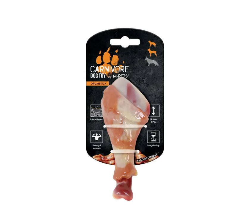 M-PETS Carnivore Drumstick Bacon Flavour Dog Toy M-PETS