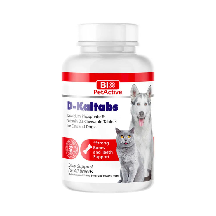 Bio Petactive D-Kaltabs Calcium Tablets for Cats and Dogs