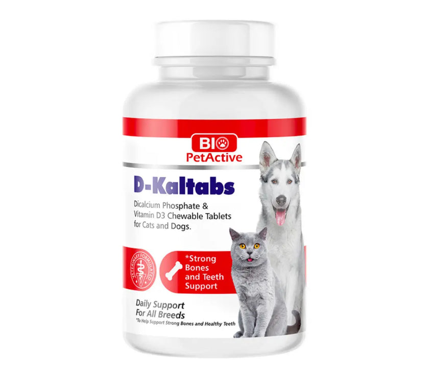 Bio Petactive D-Kaltabs Calcium Tablets for Cats and Dogs