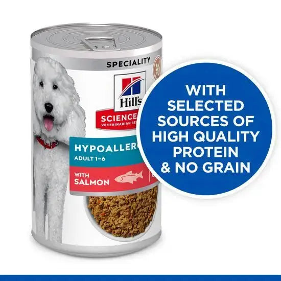 Hill’s Science Plan Hypoallergenic Adult Dry wet Food with Salmon 363g Hills