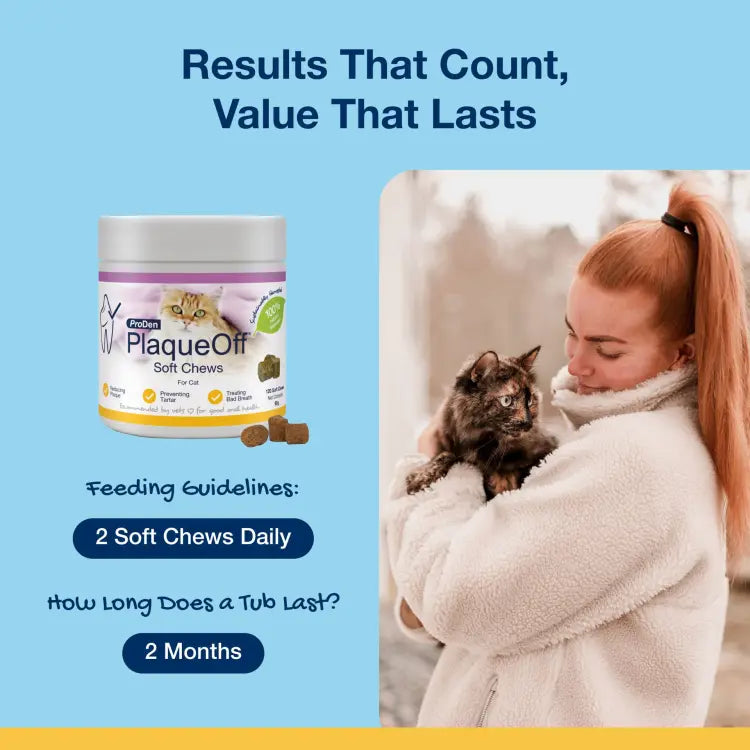 Plaqueoff Soft Chews For Cat 90g 120chews Sweden Care