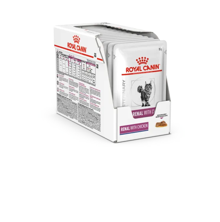 Vet Health Nutrition Feline Renal Chicken (Wet Food - Pouches) 12 x 85 g Royal Canin