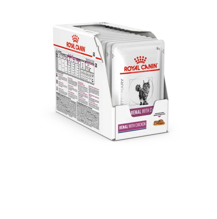 Vet Health Nutrition Feline Renal Chicken (Wet Food - Pouches) 12 x 85 g Royal Canin