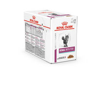 Royal Canin Vet Health Nutrition Feline Renal with Fish Wet Food Pouches 12x85g Royal Canin