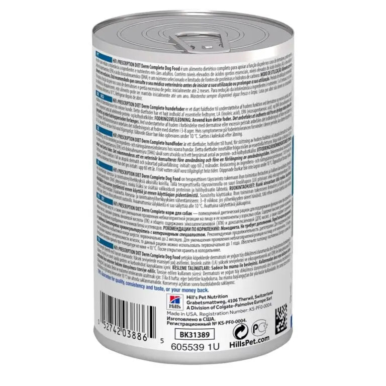 Hill’s Prescription Diet Derm Complete Dog Wet Food 370g Hills