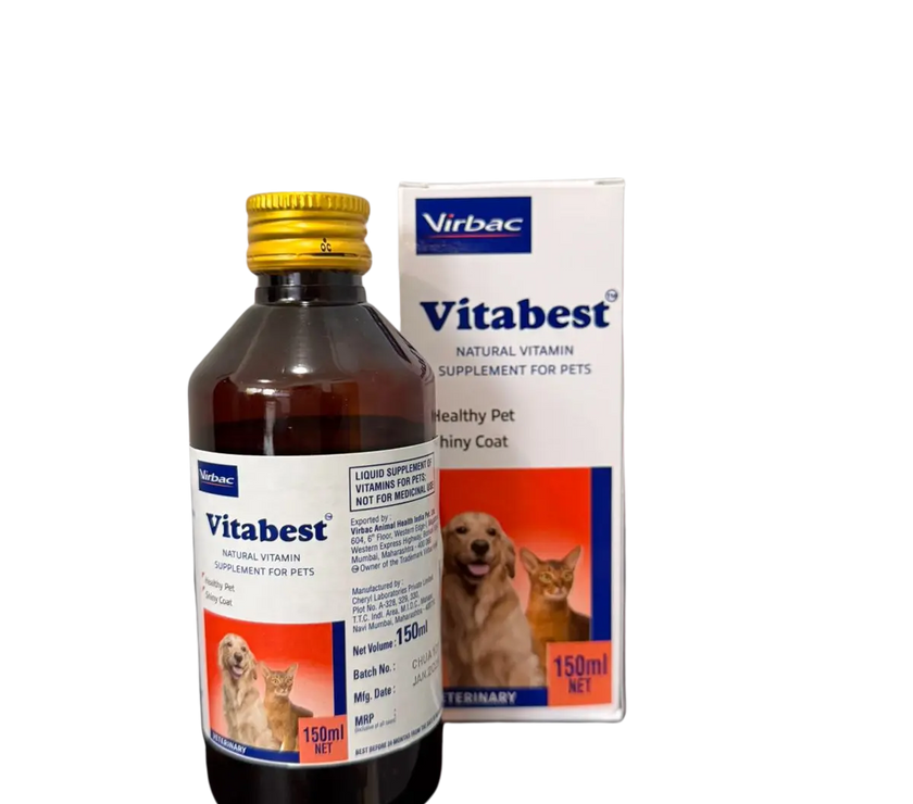 Vitabest Natural Vitamin Syrup Supplement for Pets 150ml Virbac
