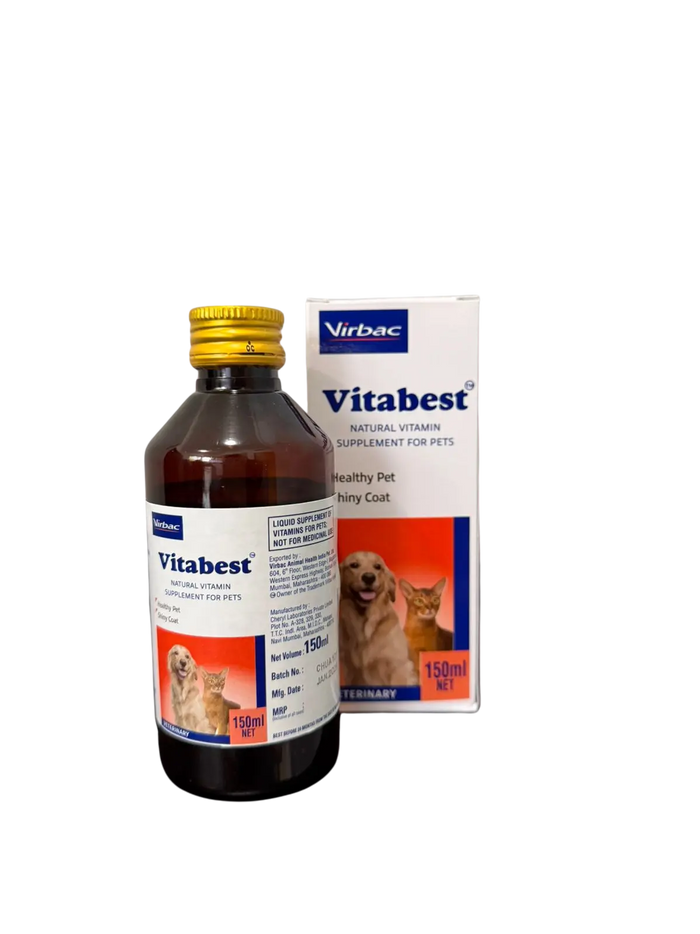 Vitabest Natural Vitamin Syrup Supplement for Pets 150ml Virbac
