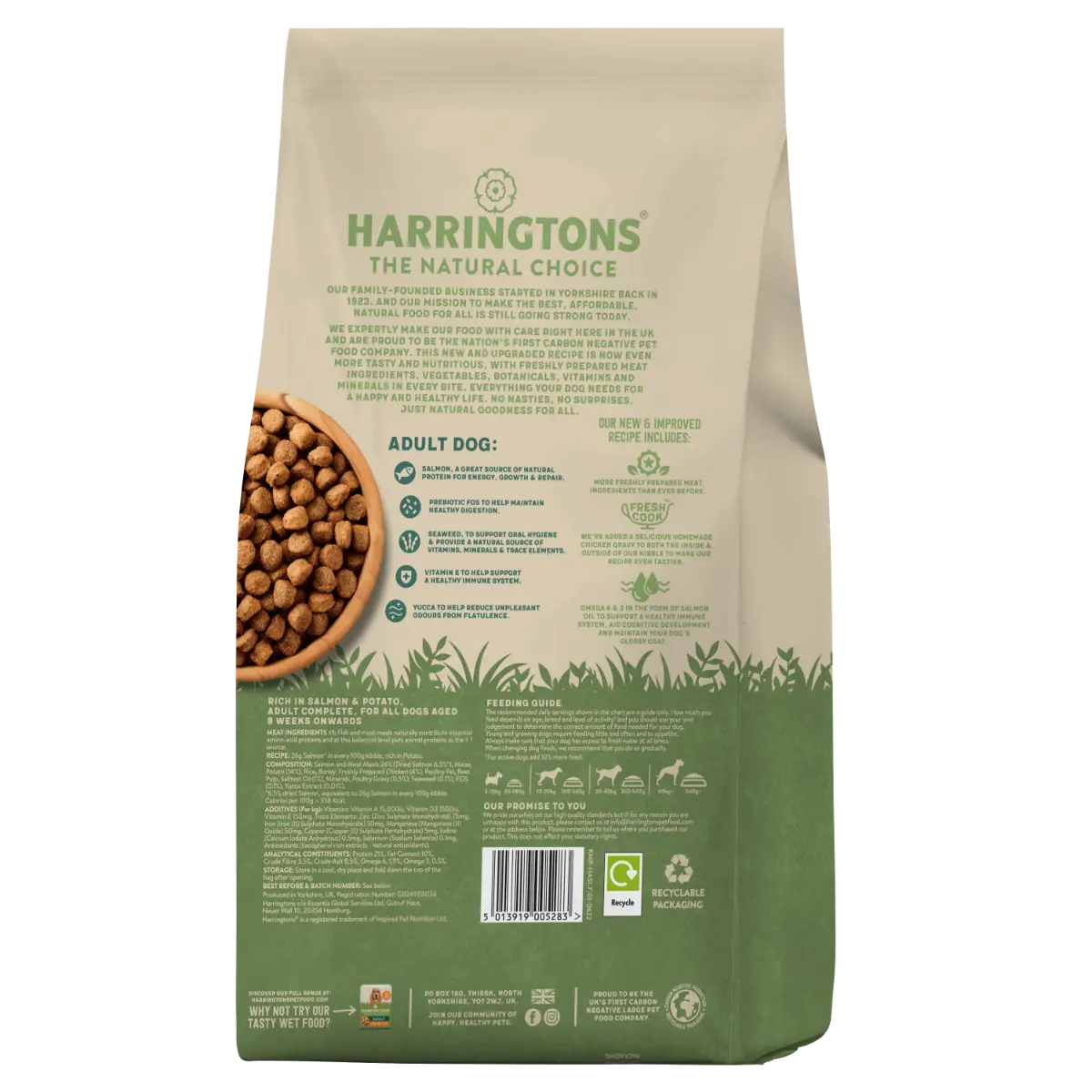 Harringtons Complete Salmon & Potato Adult Dry Dog Food Harringtons