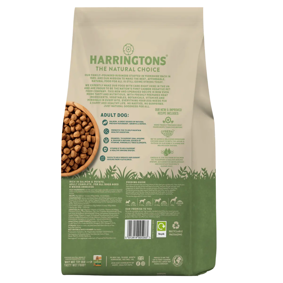 Harringtons Complete Salmon & Potato Adult Dry Dog Food Harringtons