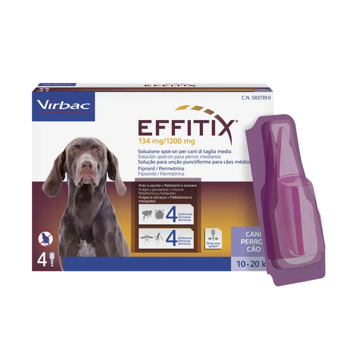 Effitix Spot On for Dogs 4 Pipettes Virbac