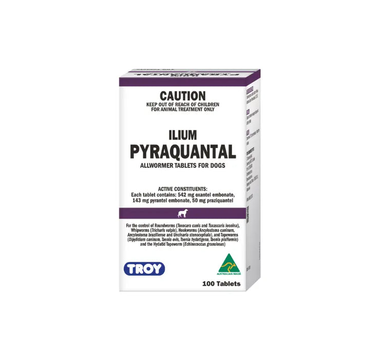 Ilium Pyraquantal Allwormer 100Tablets Troy Laboratory
