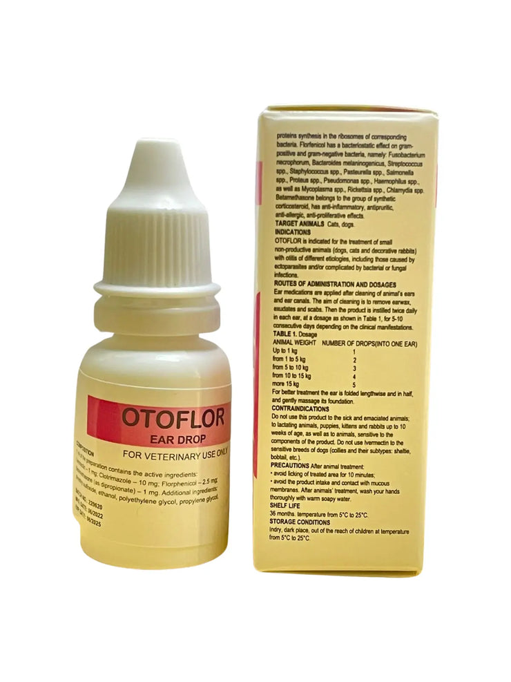 Otoflor Eardrop 10ml Vet Lines