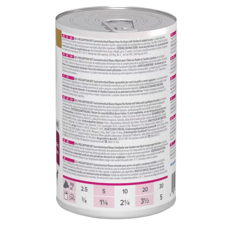 Hill's Presctirption Diet Gastrointestinal Biome Stew for Dogs with Chicken & Carrots 354g Hills