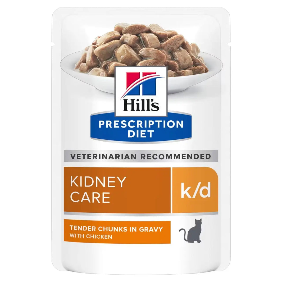 Hill’s Prescription Diet k/d Wet Cat Food with Chicken Pouches