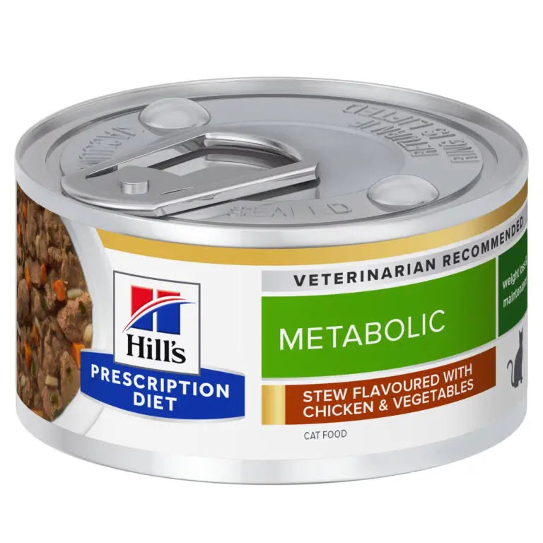 Hill's Prescription Diet Metabolic Stew for Cats flavoured with Chicken & Vegetables 82g Hills