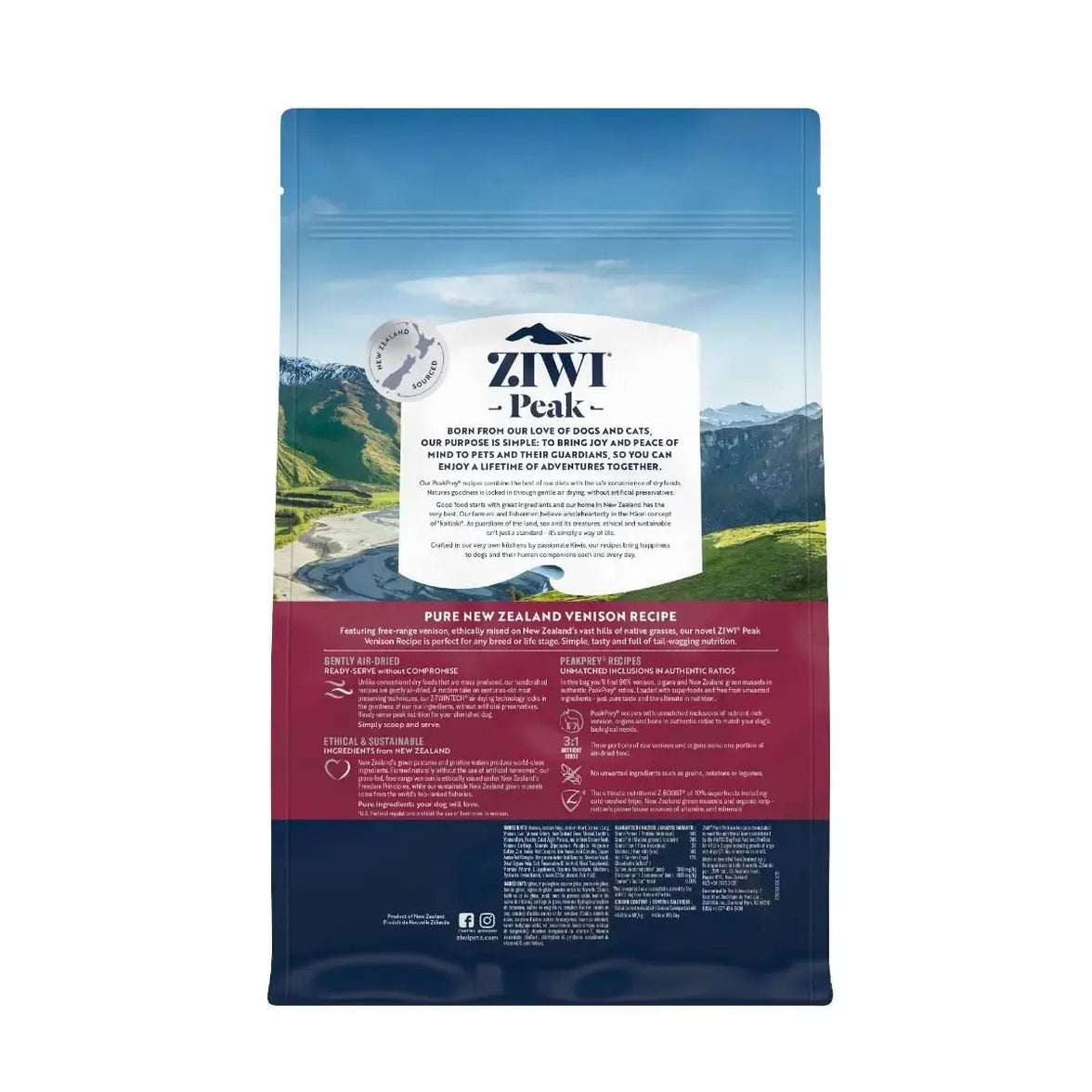 Ziwi Peak Air-Dried Venison Recipe Dry Dog Food Ziwi Peak