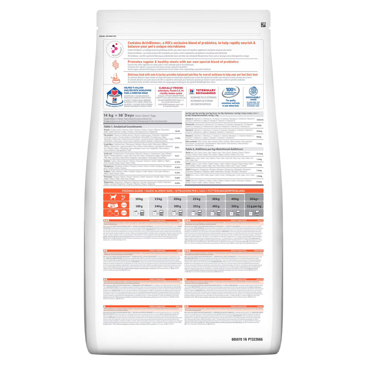 Hill's Science Plan Perfect Digstion Adult 1+ Medium Dog Food with Chicken & Brown Rice Hills