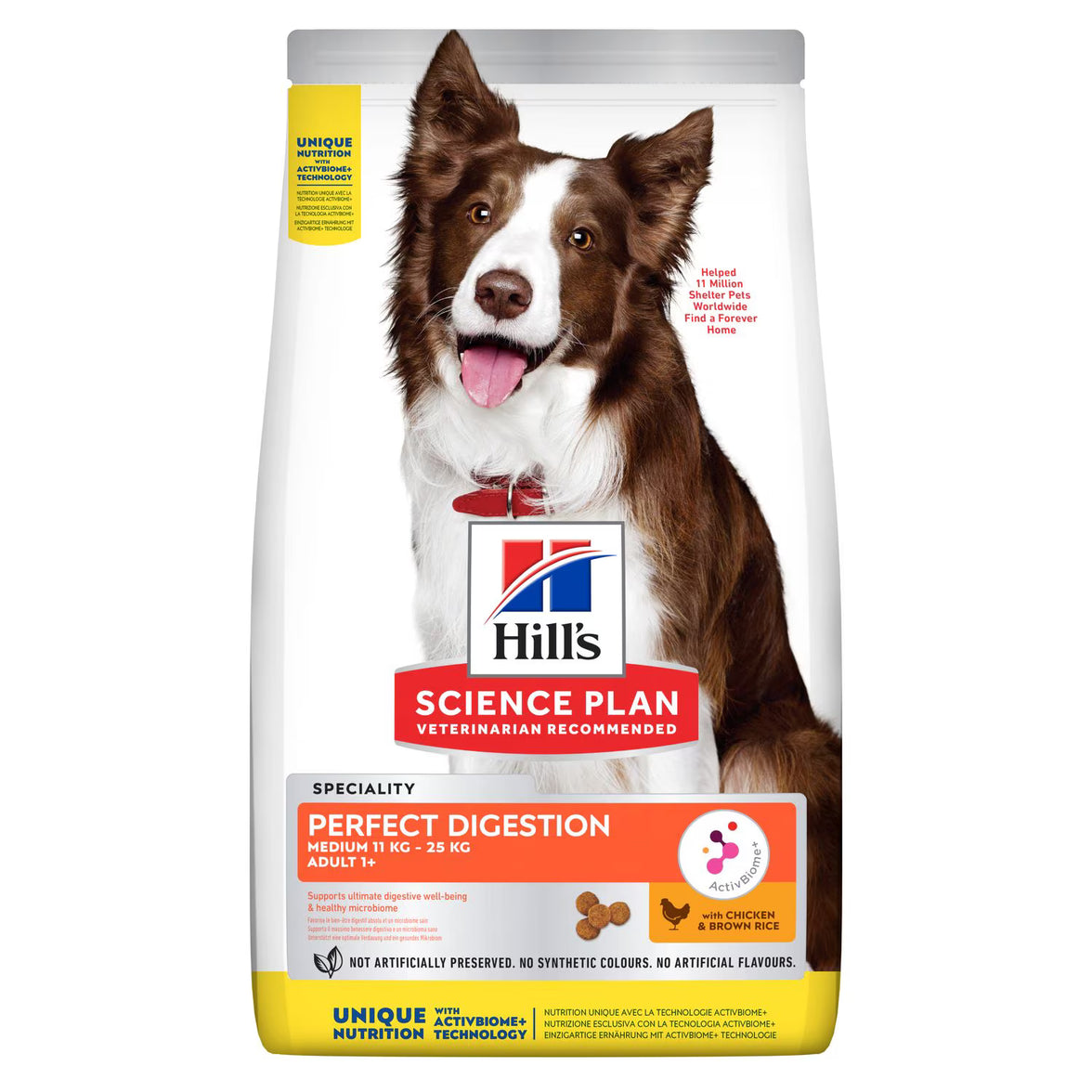 Hill's Science Plan Perfect Digstion Adult 1+ Medium Dog Food with Chicken & Brown Rice Hills