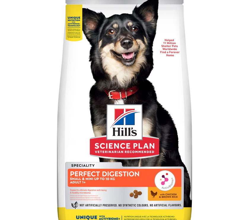 Hill's Science Plan Perfect Digestion Adult 1+ Small and Mini Dog Food with Chicken & Brown Rice Hills