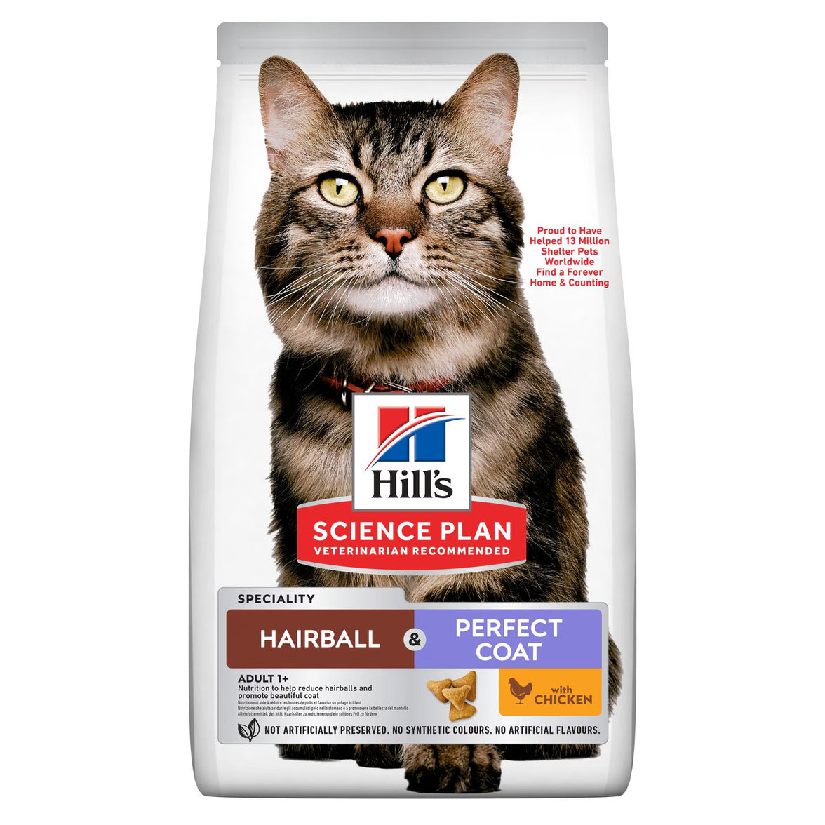 Hill's Science Plan Hairball & Perfect Coat Adult Cat Food with Chicken Hills