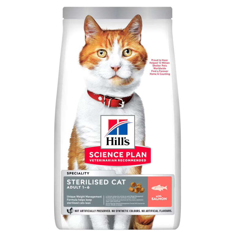 Hill's Science Plan Sterilised Adult Cat Salmon Food Hills