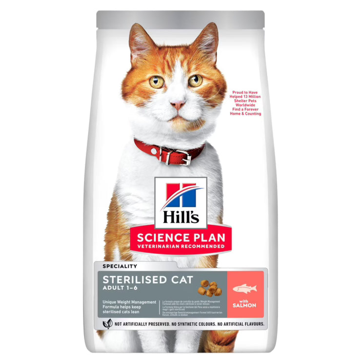 Hill's Science Plan Sterilised Adult Cat Salmon Food Hills