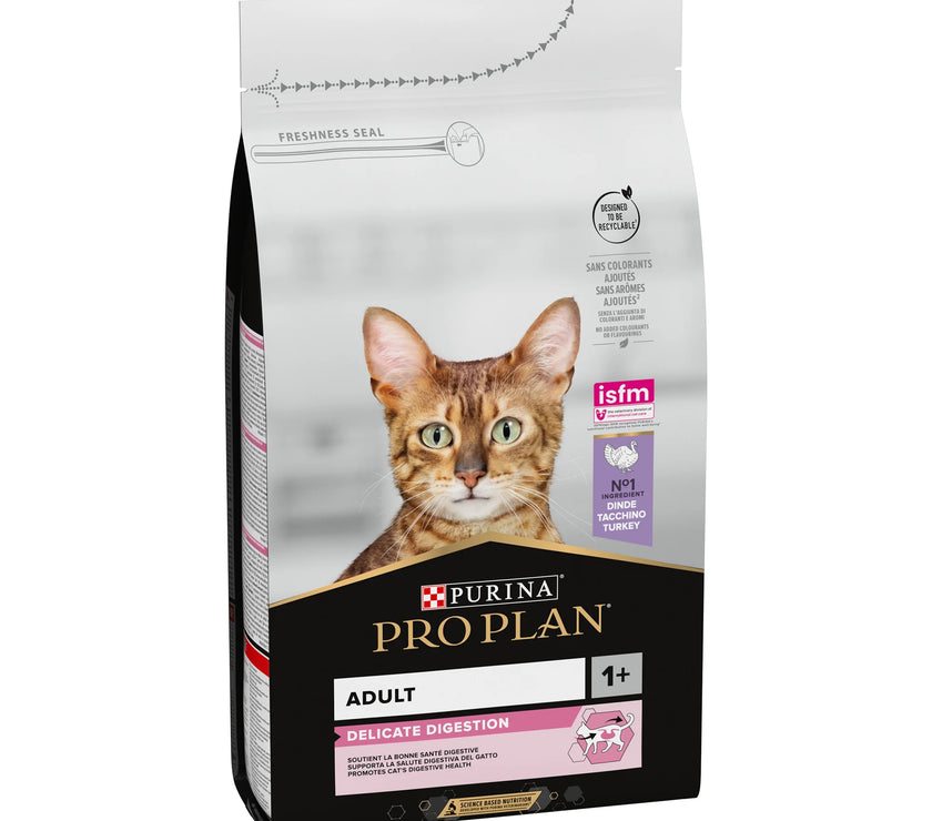 Pro Plan Delicate Adult, Dry Cat Food with Turkey