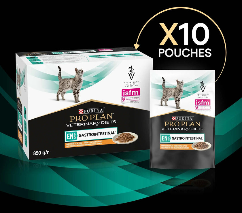 PURINA® PRO PLAN® VETERINARY DIETS FELINE EN GASTROINTESTINAL CHICKEN WET CAT FOOD 10x85g Purina Veterinary Diet